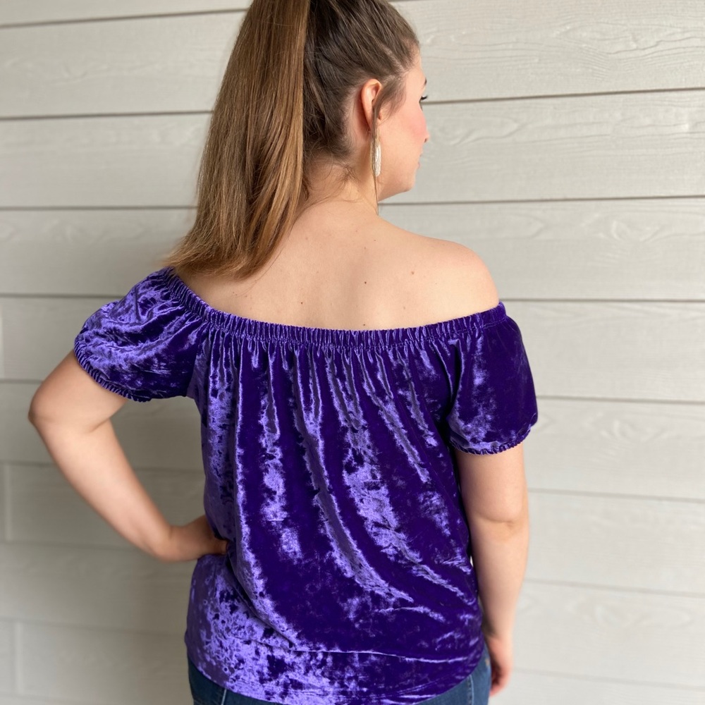 Purple Velvet Top - Picture 2 of 4